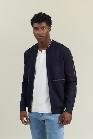 Jaqueta Tricot Bomber